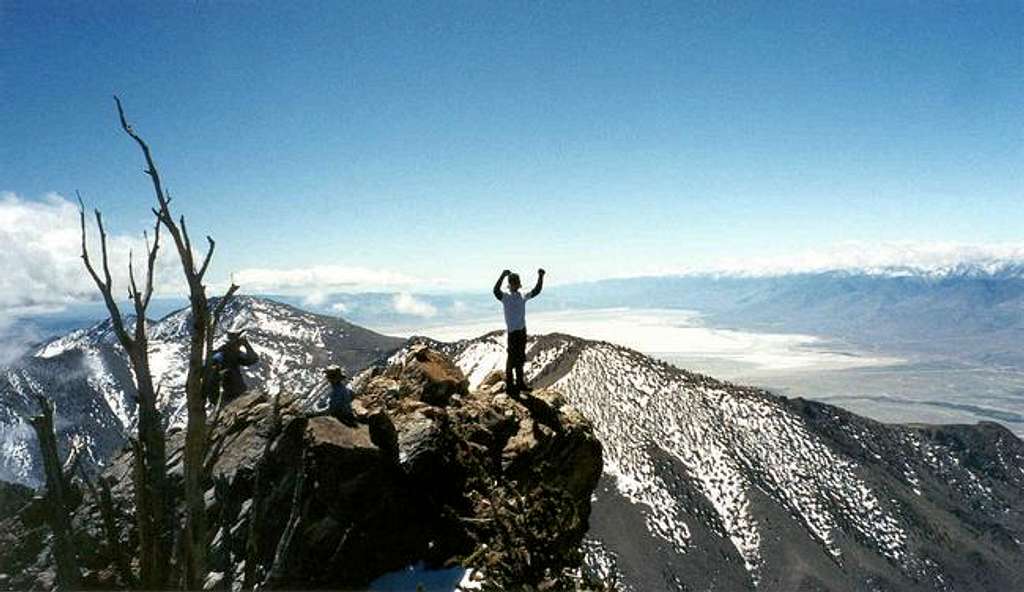 Shano atop the precarious...