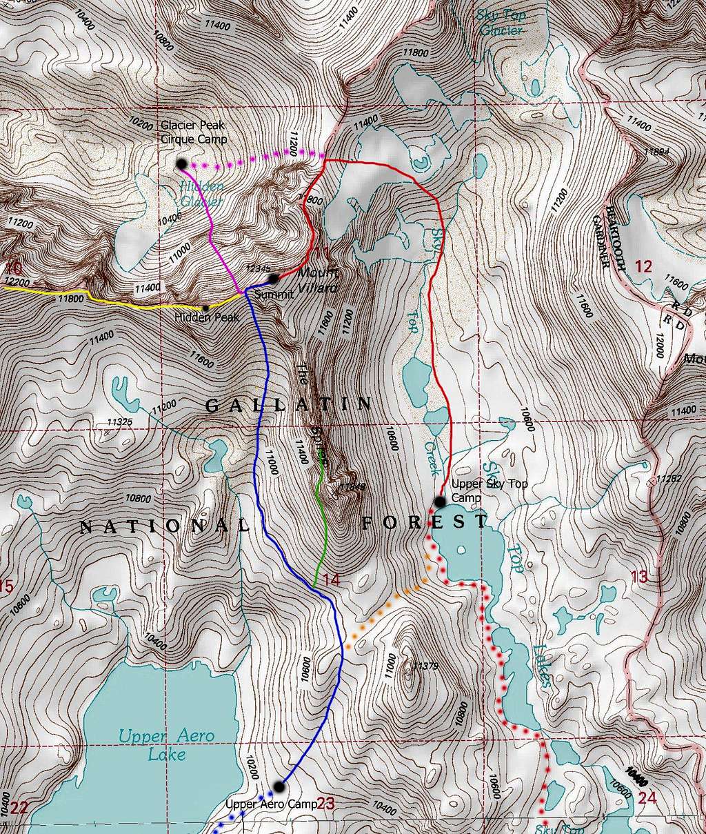 Mount Villard Map