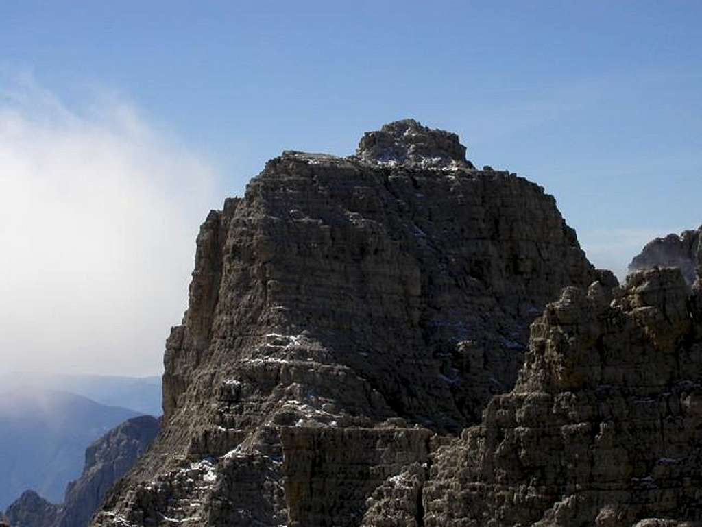This shot shows the summit of...
