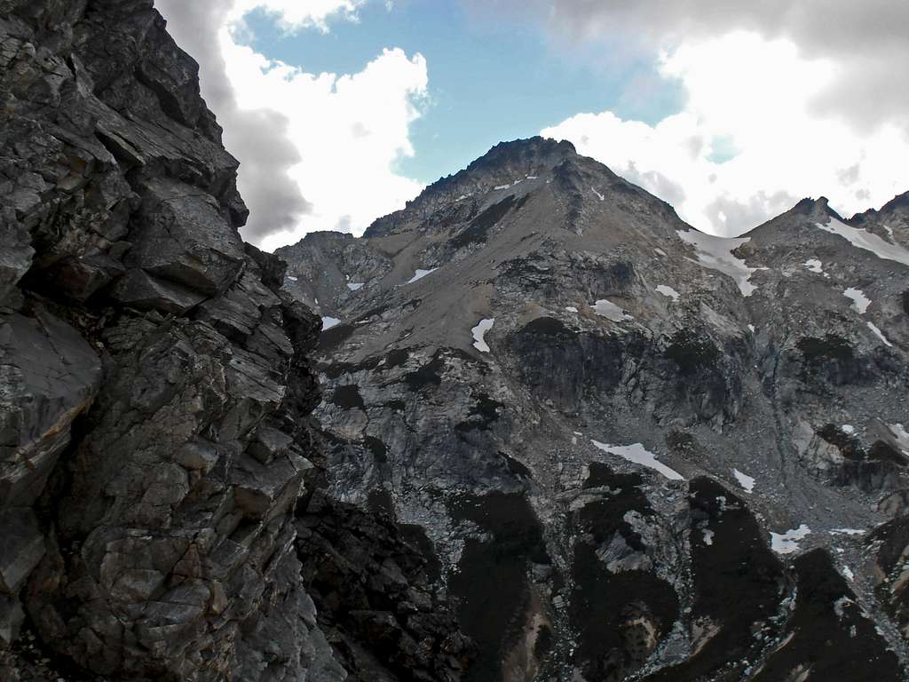 Napeequa from class 4 gully on Berge