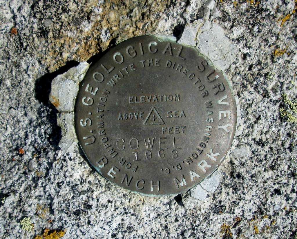 Benchmark atop Kumiva Peak (NV)