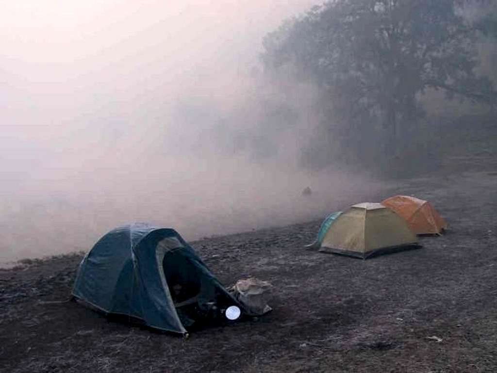 Ranu Kumbolo campsite after a...