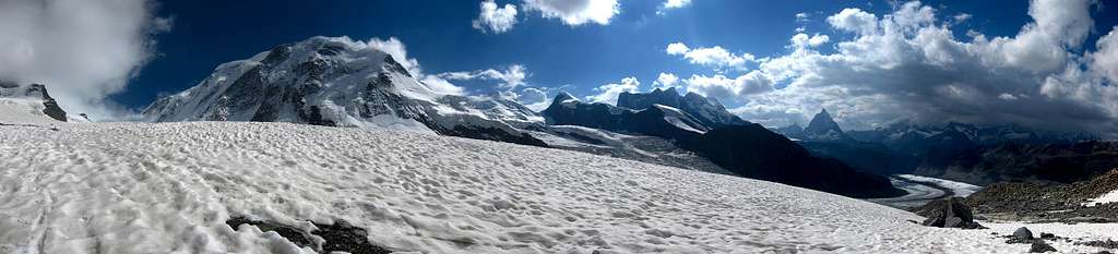 180 degree panorama from the Grenzgletscher