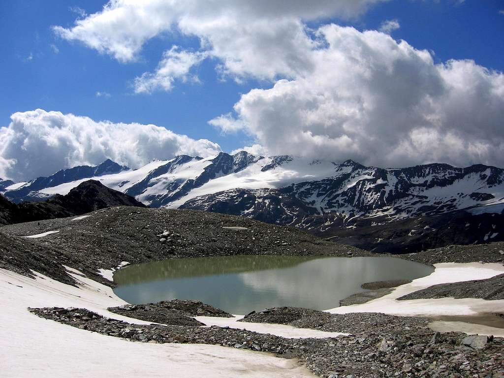 Alpine lake near Cima Madriccio, Ortles-Cevedale group