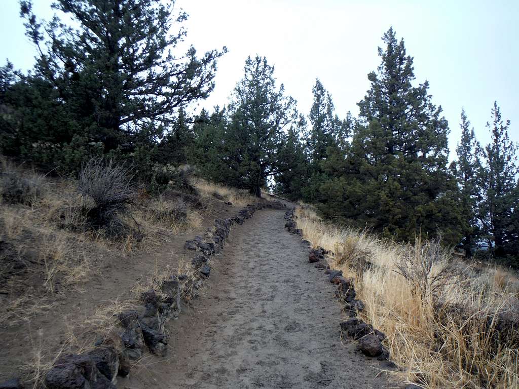 Trail heading uphill