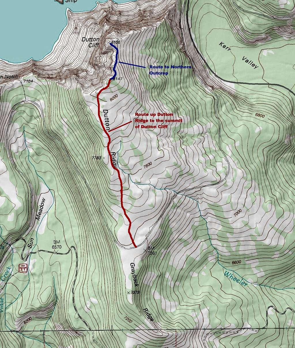 Map of the Summer Route