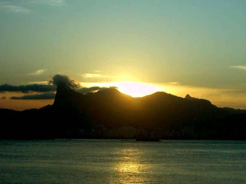 Sunset behind Corcovado from...