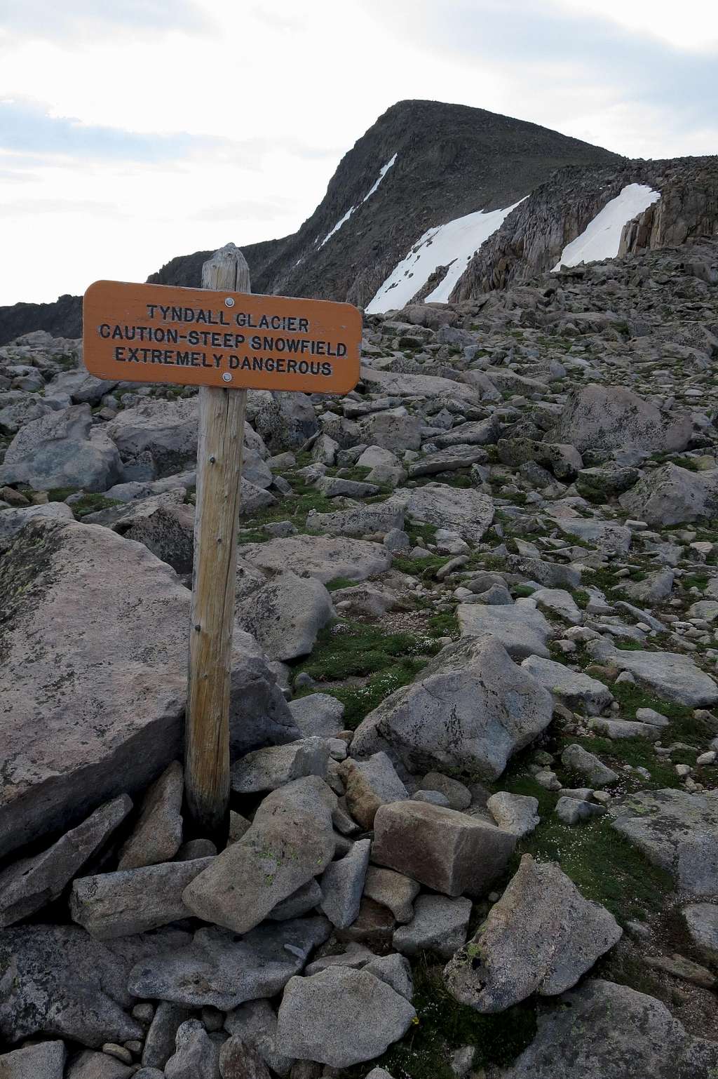 Sign Above Tyndall Glacier