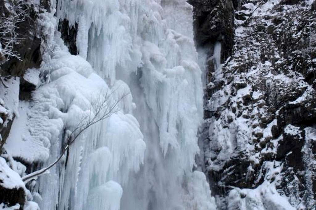 The frozen waterfall of...