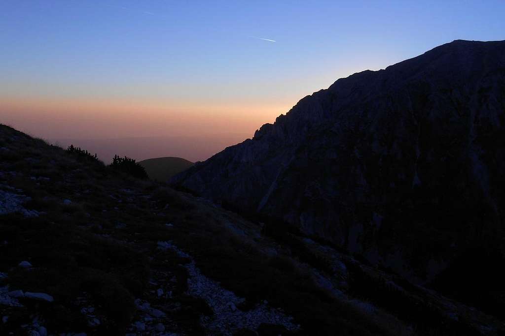 North ridge just before sunrise