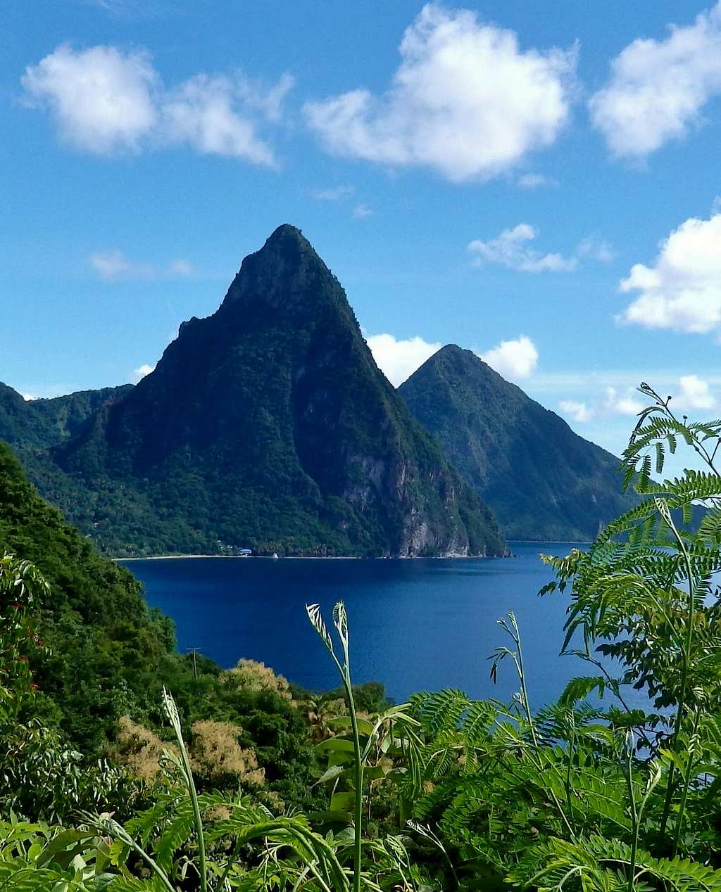 Petit Piton from the Bay