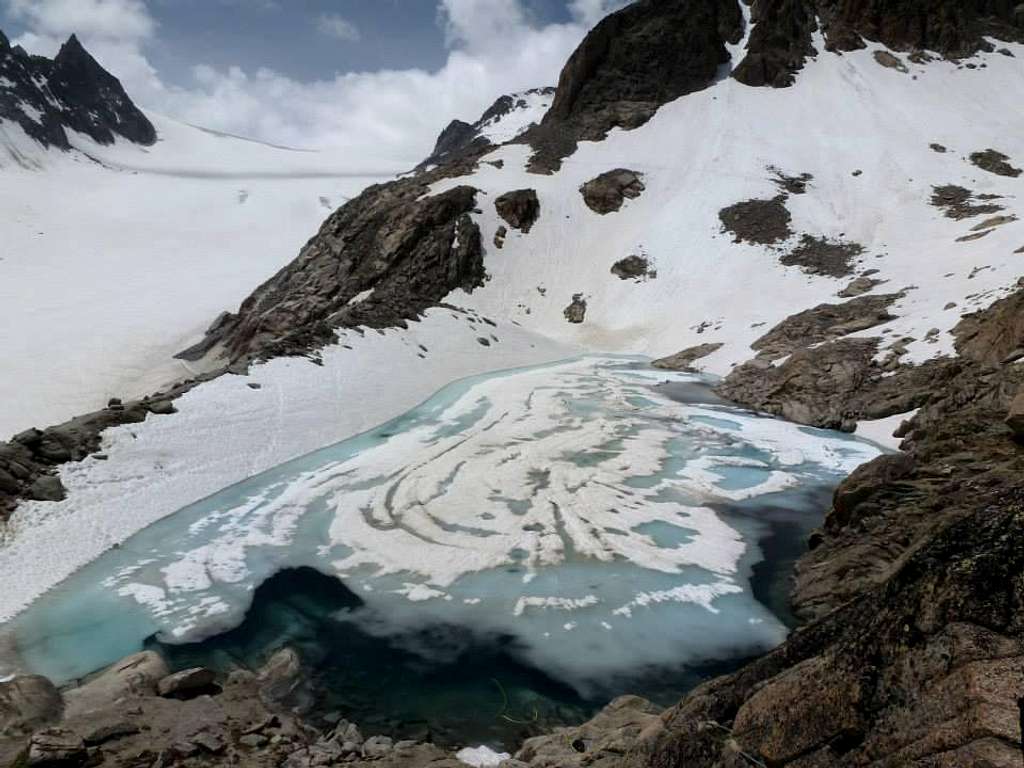 Glacial pool on the way to the Orny hut