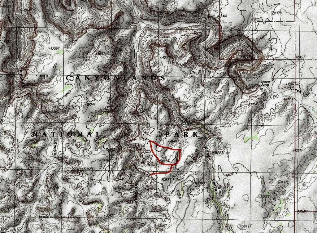 Map of Slickrock Foot Trail