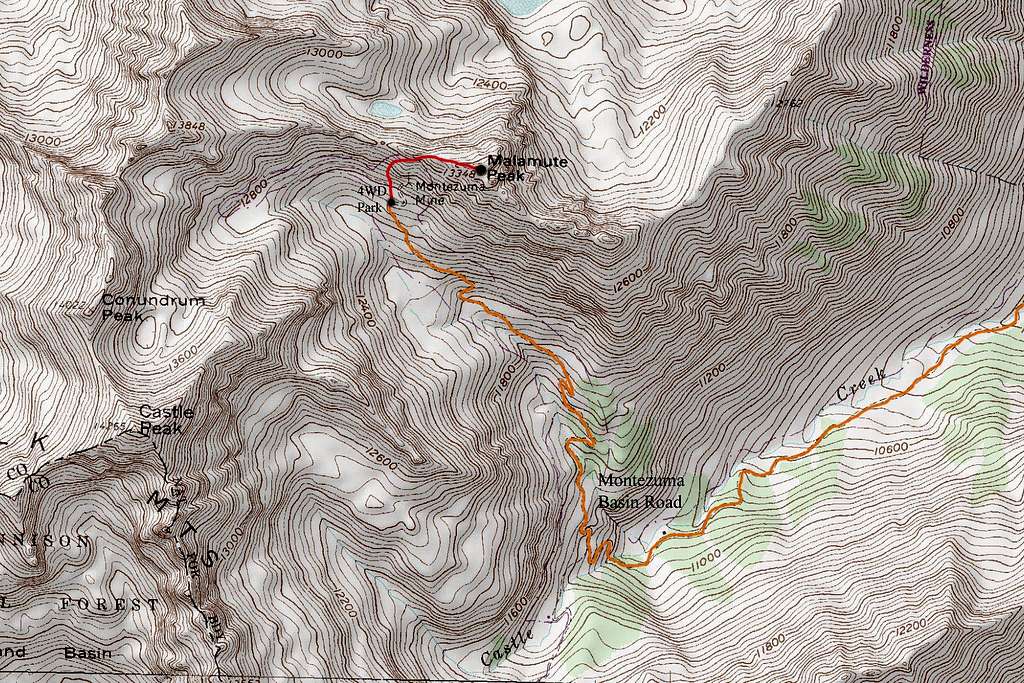 Malemute Peak Map