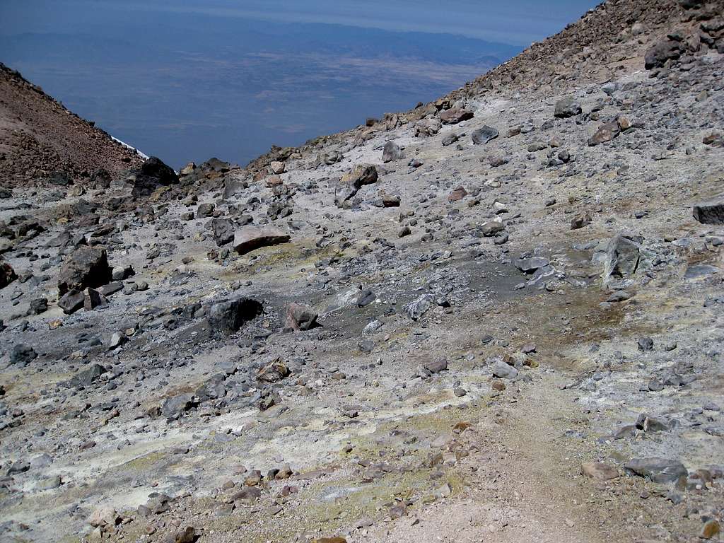 Sulfur spring at roughly 13,900 feet