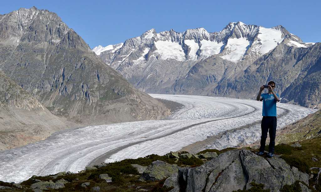 First sighting of Grand Aletsch Glacier