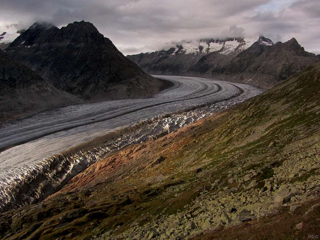 Afternoon light on the Grand Aletsch Glacier