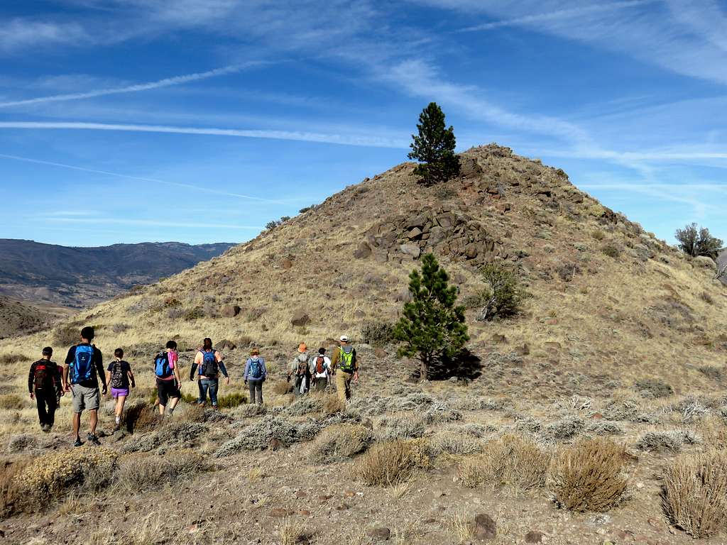 Group heading up the final summit