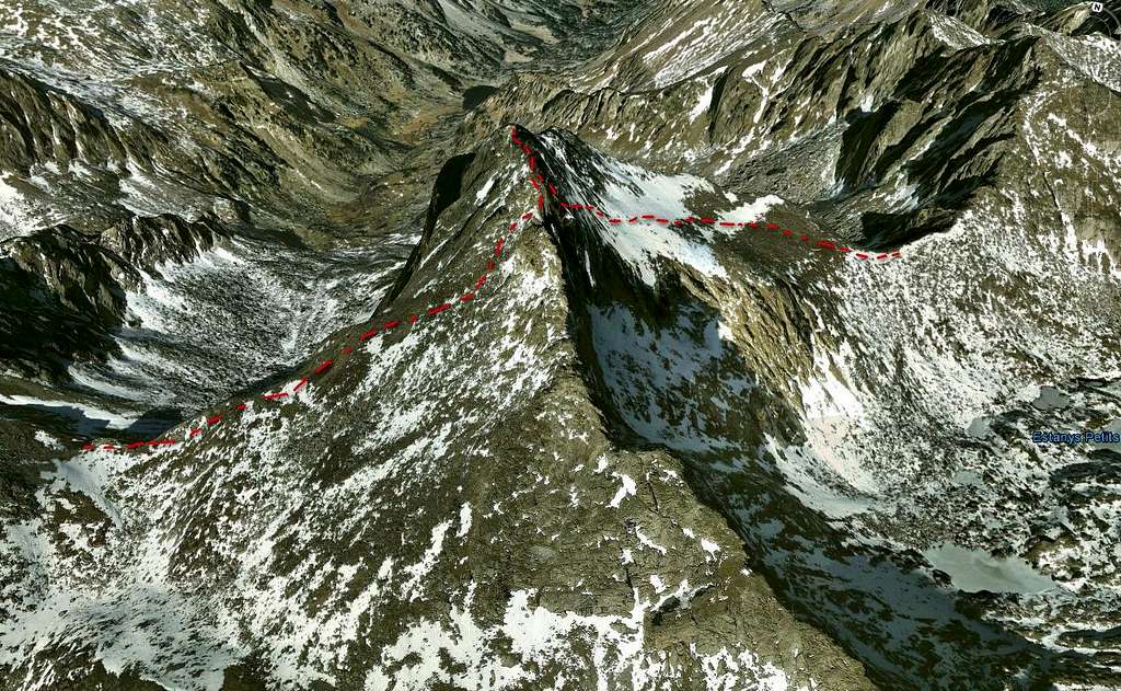 Google Earth map of Pic de Peguera