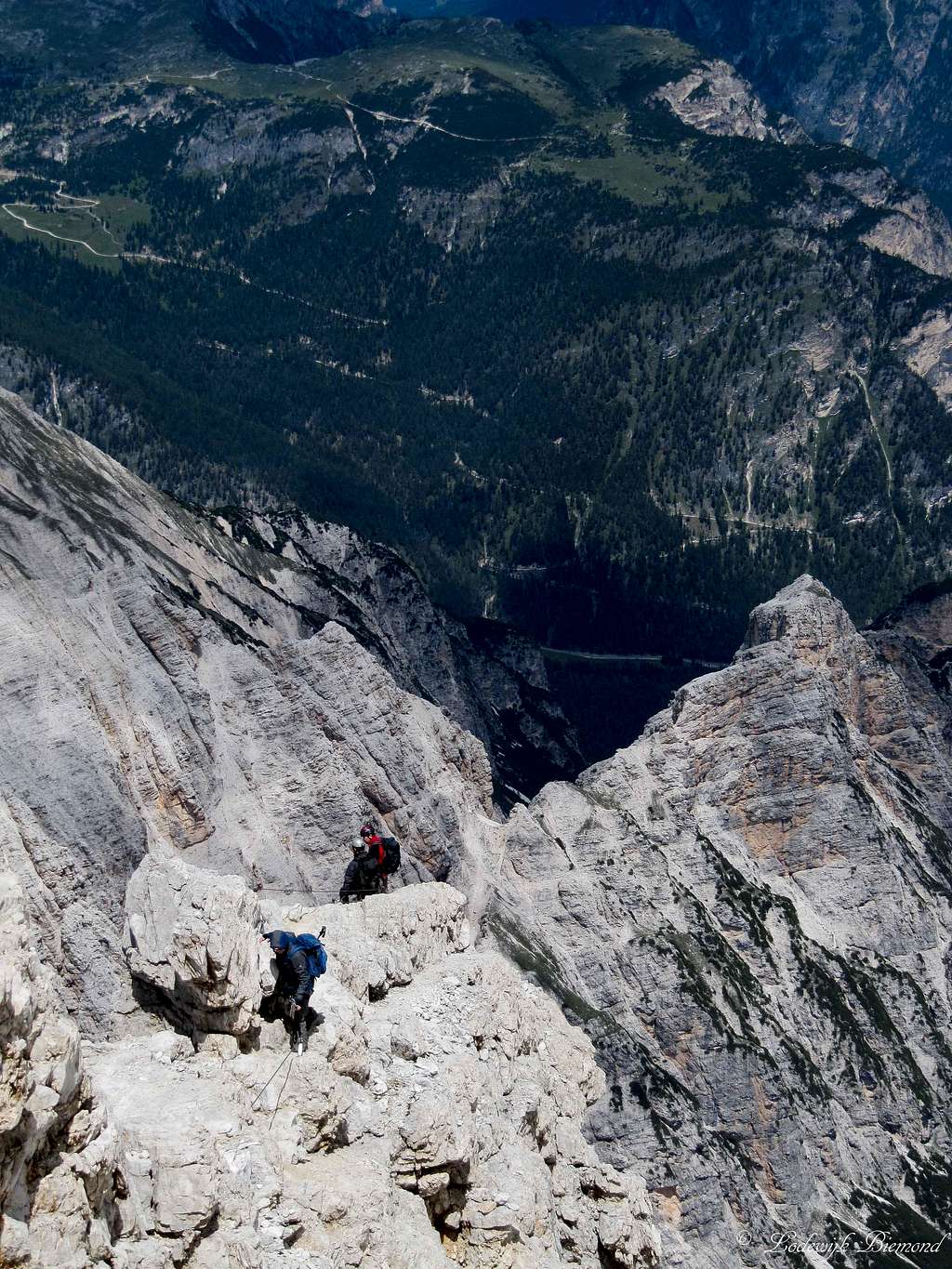 Climbing near the Western Summit