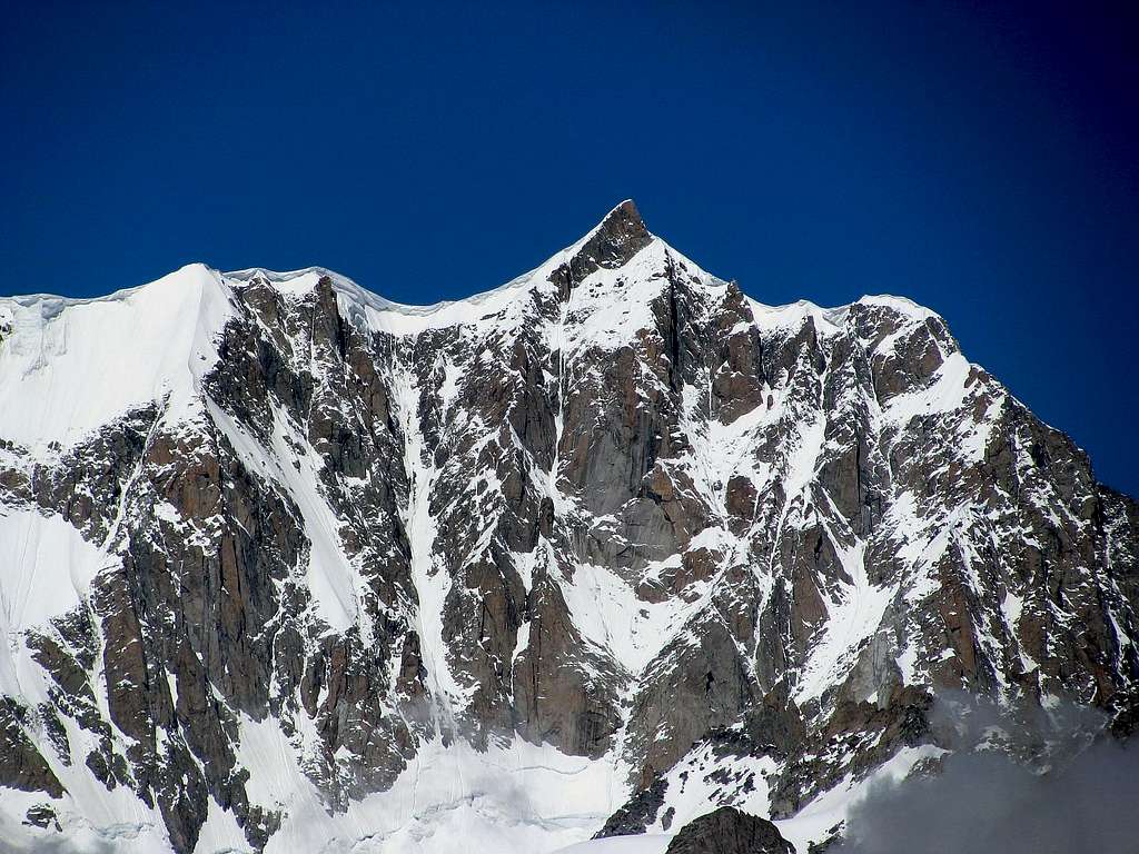 Famous ridge of Mont Maudit