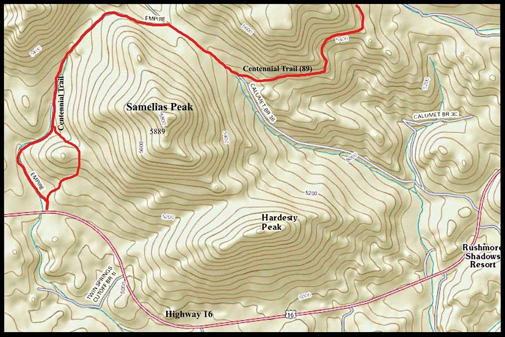 Samelias Peak Map