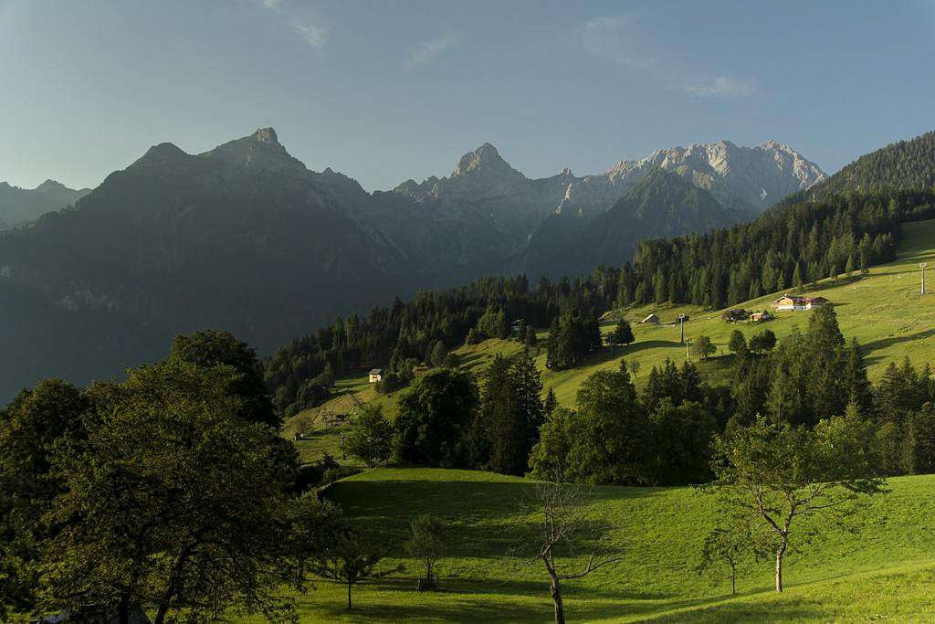 Gottvaterspitze (2438m), Zimba (2643m), Brandner Mittagspitze (2557m)