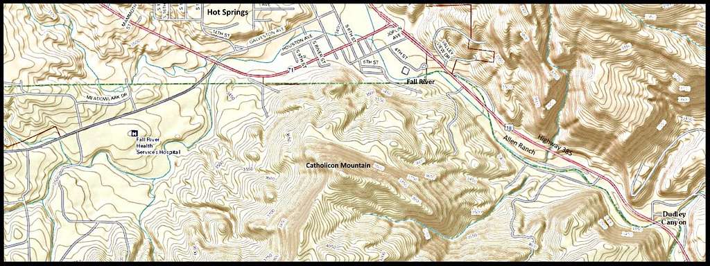 Catholicon Mountain Area Map