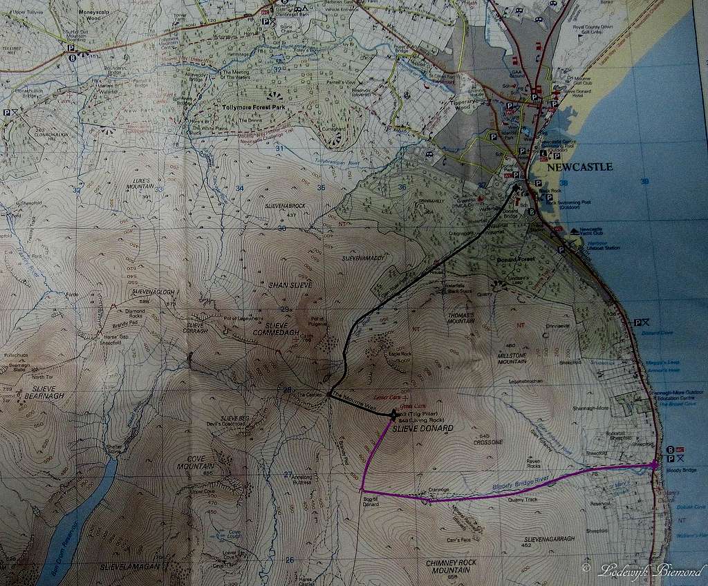 Route Map Slieve Donard