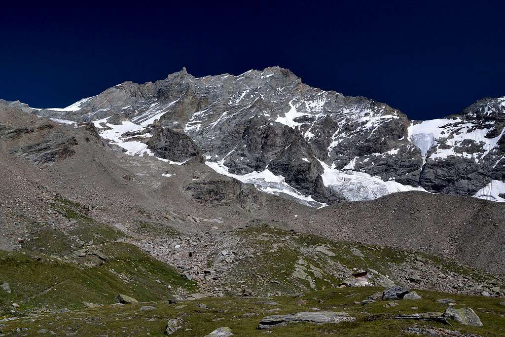 The west side of Weisshorn (4505 m)