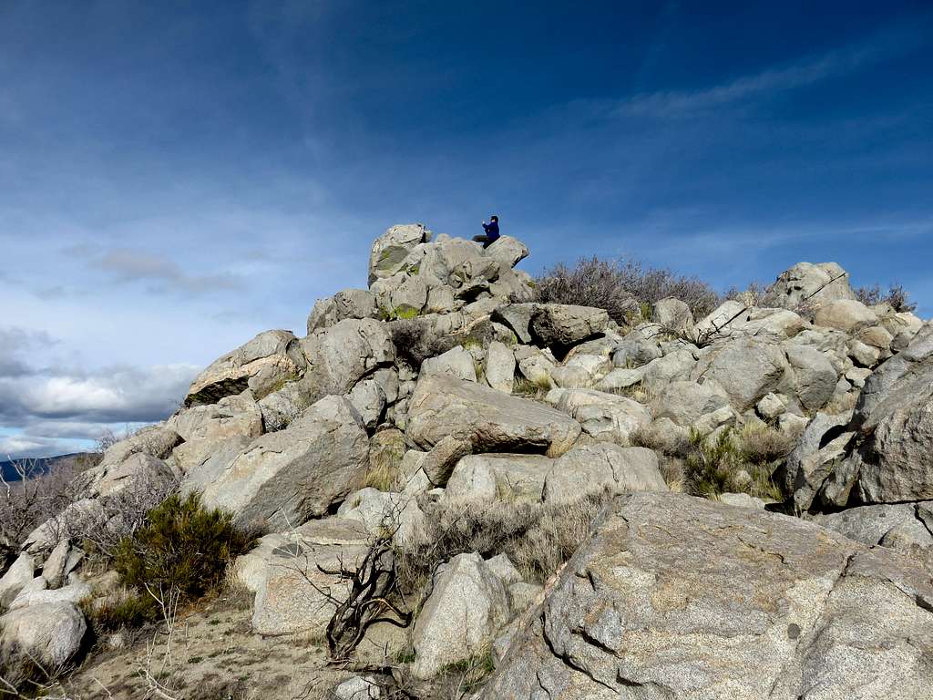 Rocky summit on north edge of rocky ridge