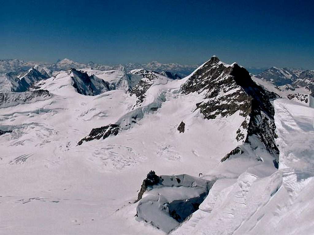 Jungfrau from summit of Monch