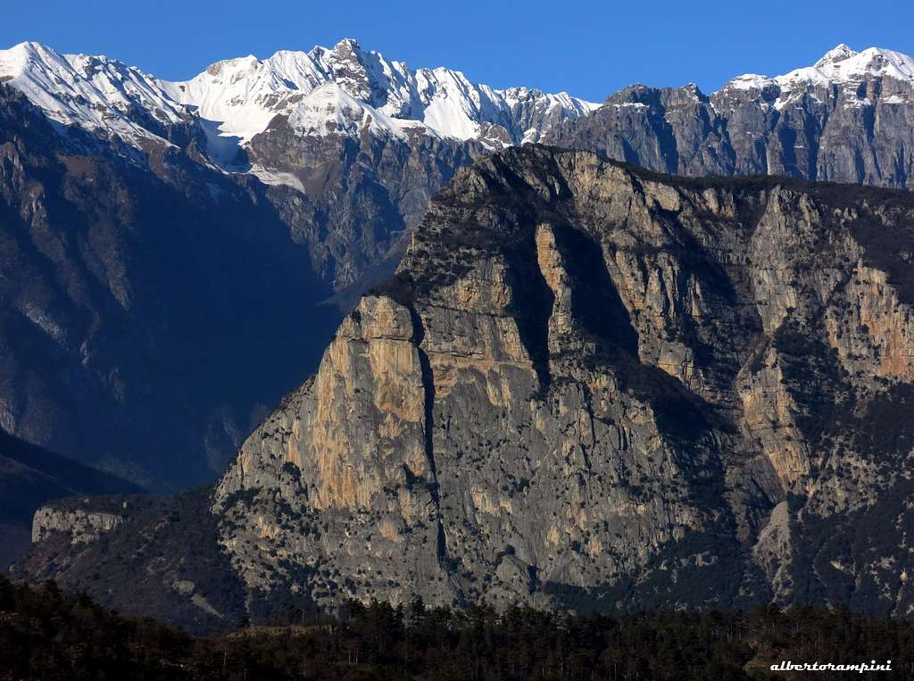 Piccolo Dain and Brenta Dolomites seen from Castel Mandruzzo