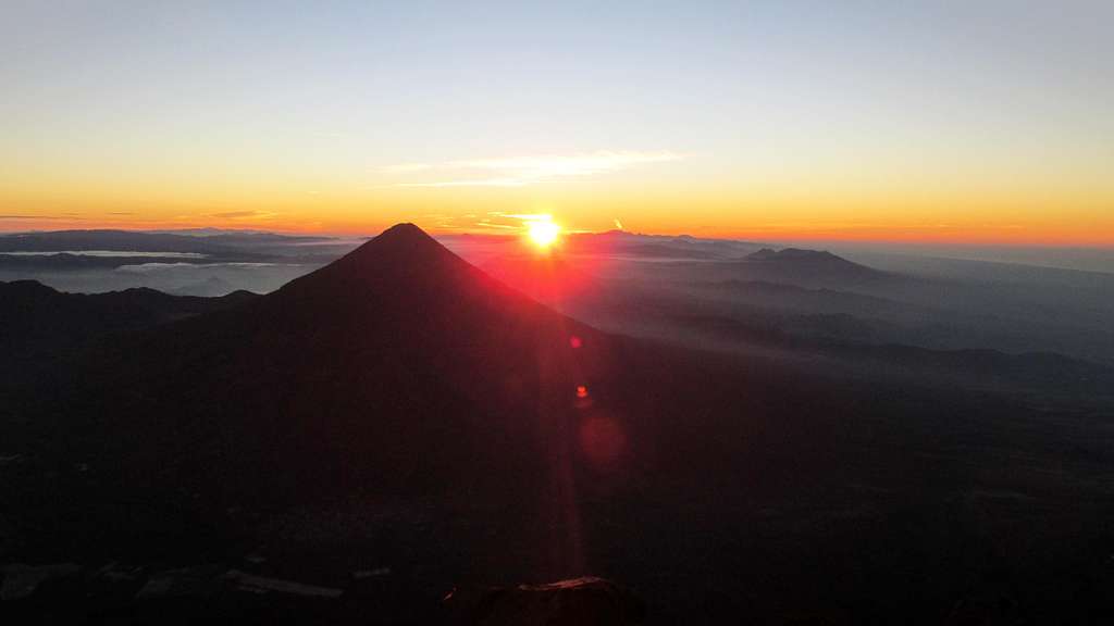Sunrise over Volcan Agua