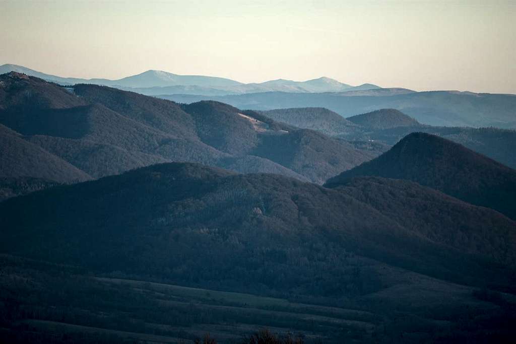 Gorgany peaks from Wielka Rawka