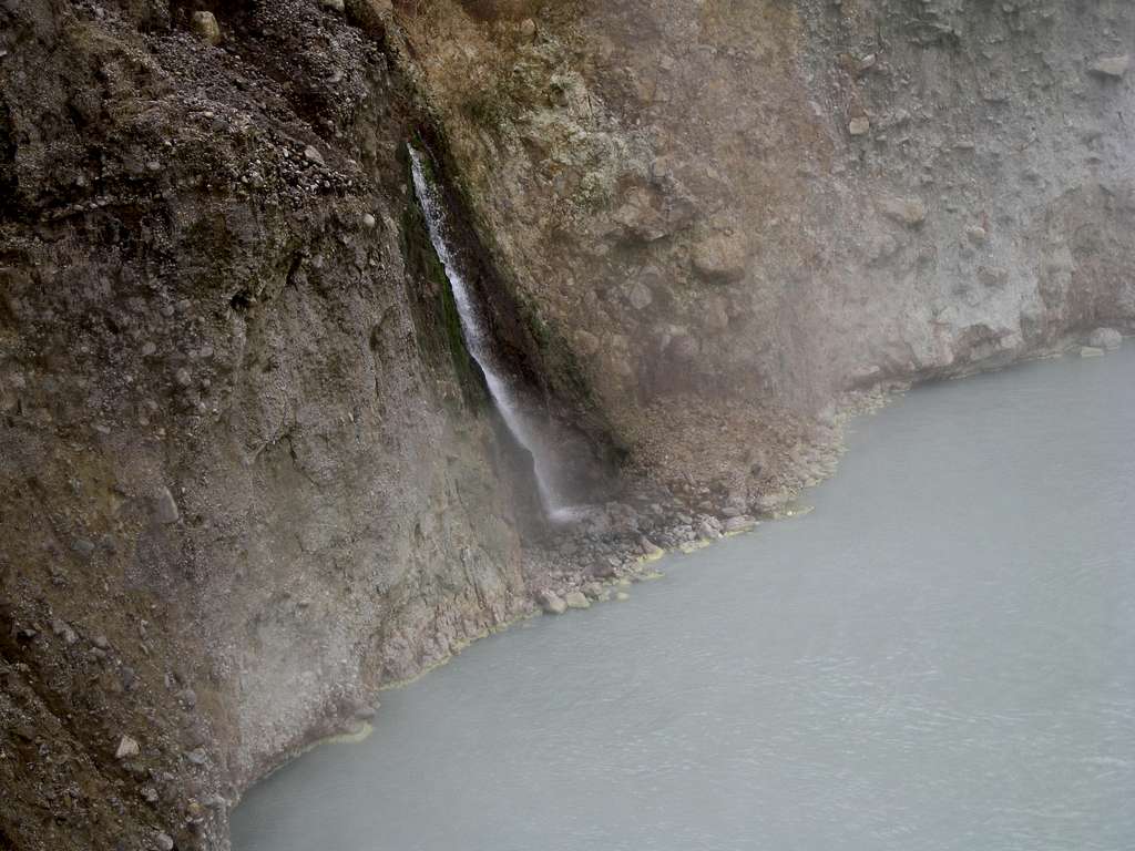 Waterfall at Boiling Lake