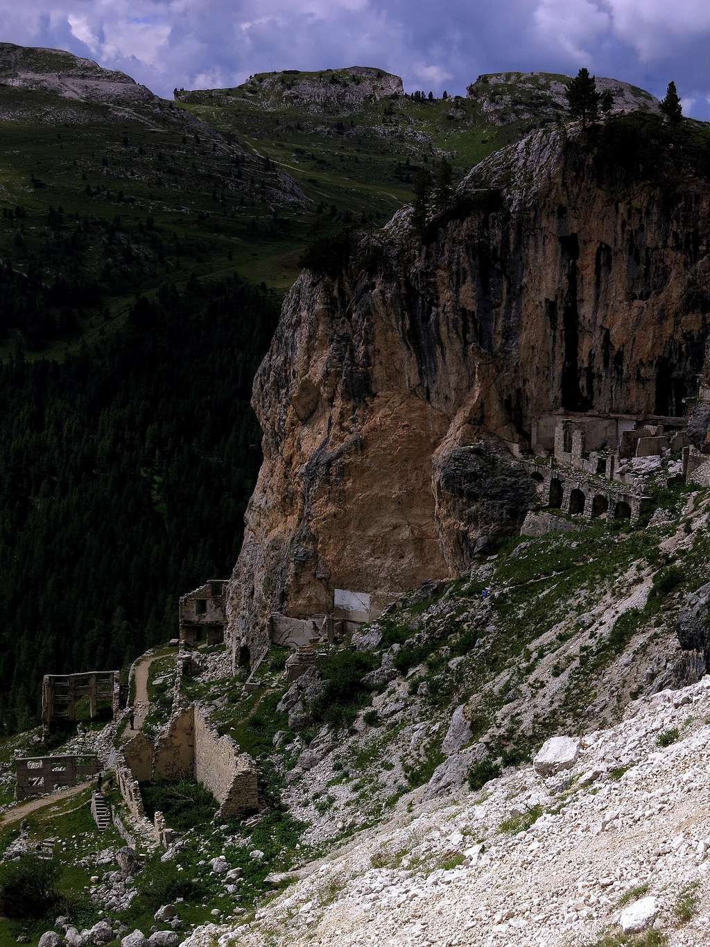 Remains of WWI Falzarego military hospital