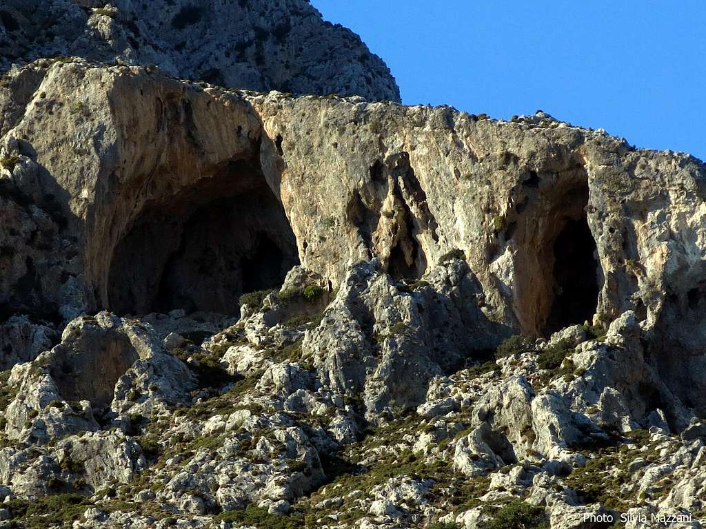 Huge caves on Telendos