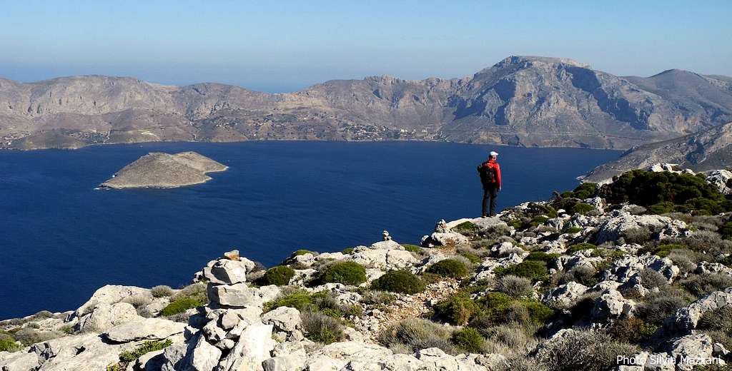 Kalavros and Kalymnos islands from the summit of Telendos