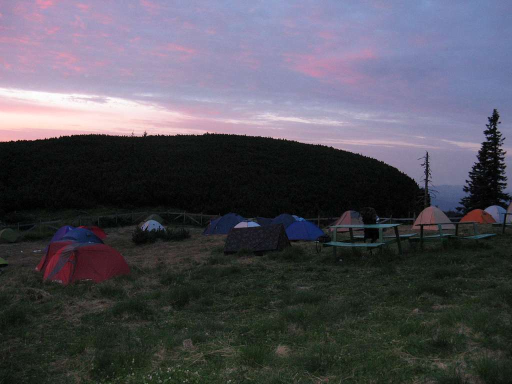 Campsite in the Ceahlau Massif