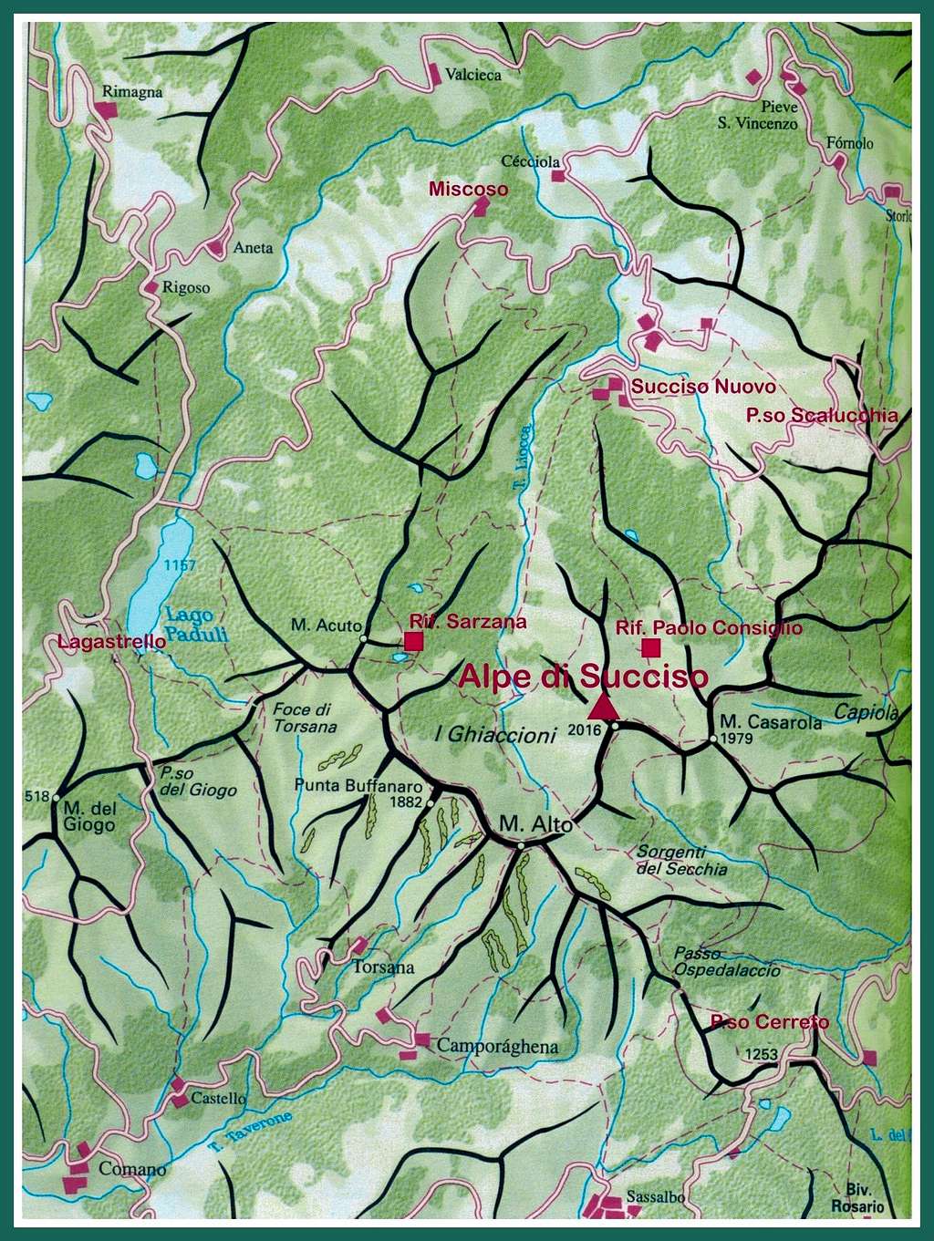 Alpe di Succiso map