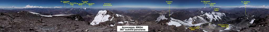 Aconcagua Summit Panorama, 360°