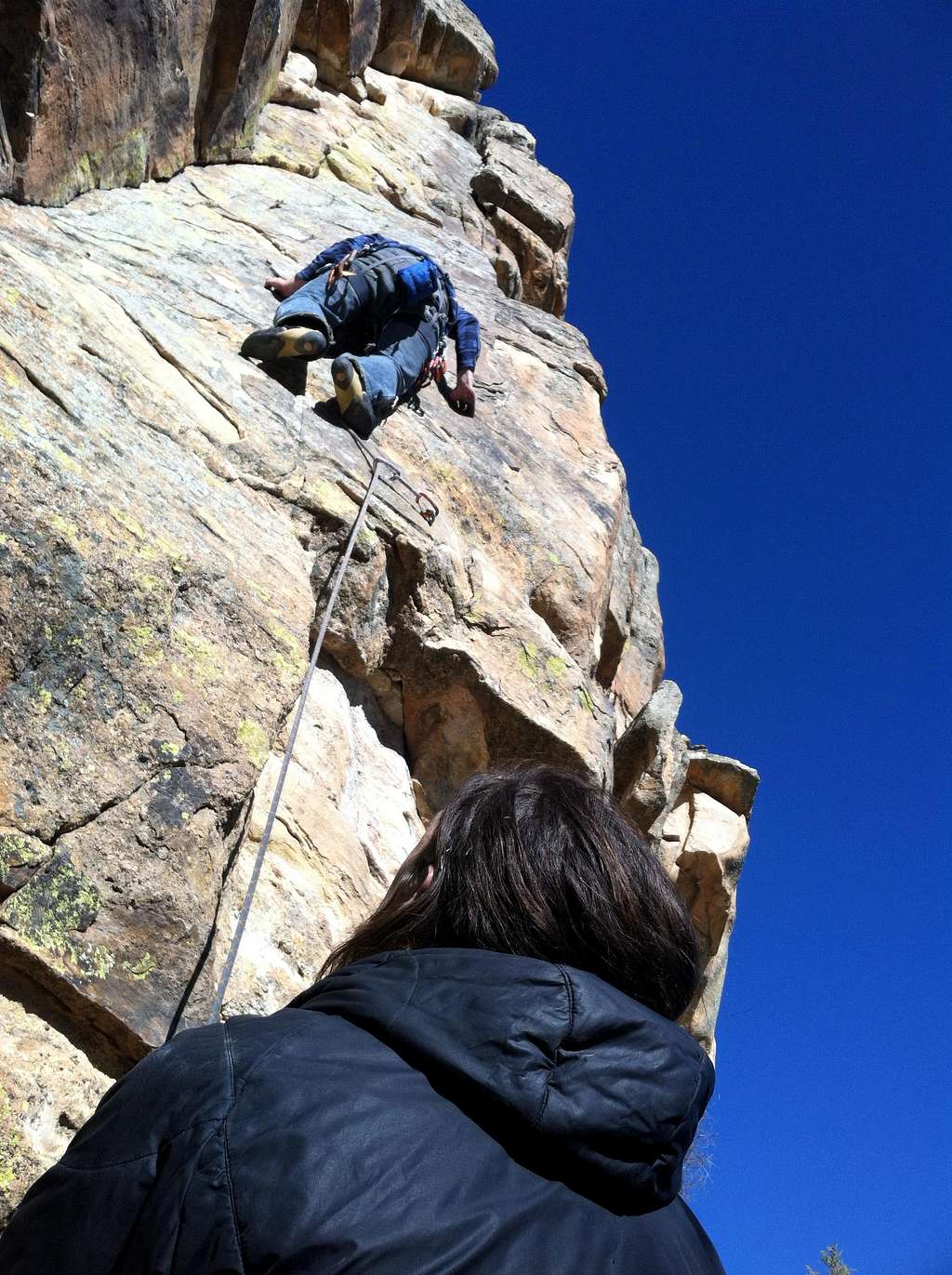 Sport climbing near Walcott Colorado