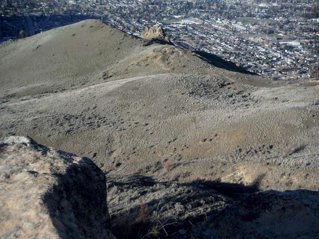 Looking down from the summit to the Old Butte complex
