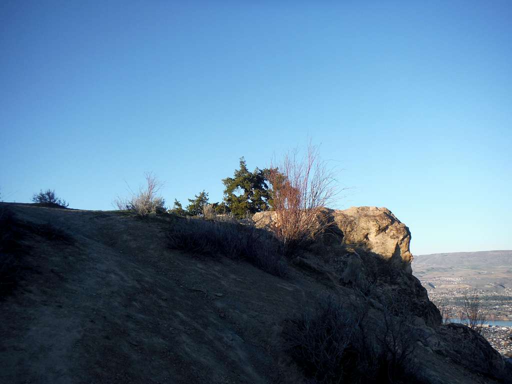 The summit rock outcrop