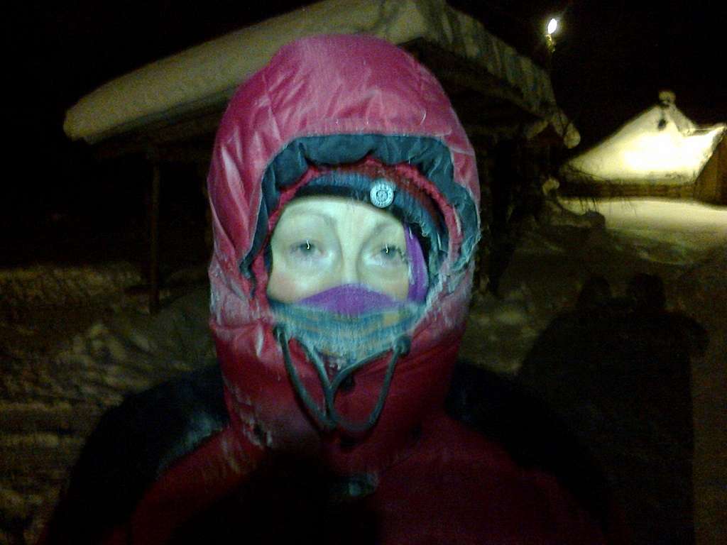 Dog-sledding at minus 32