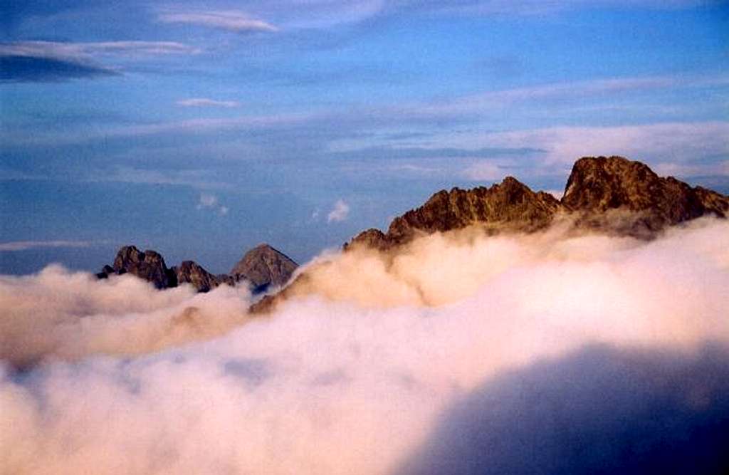 High Tatras above the clouds