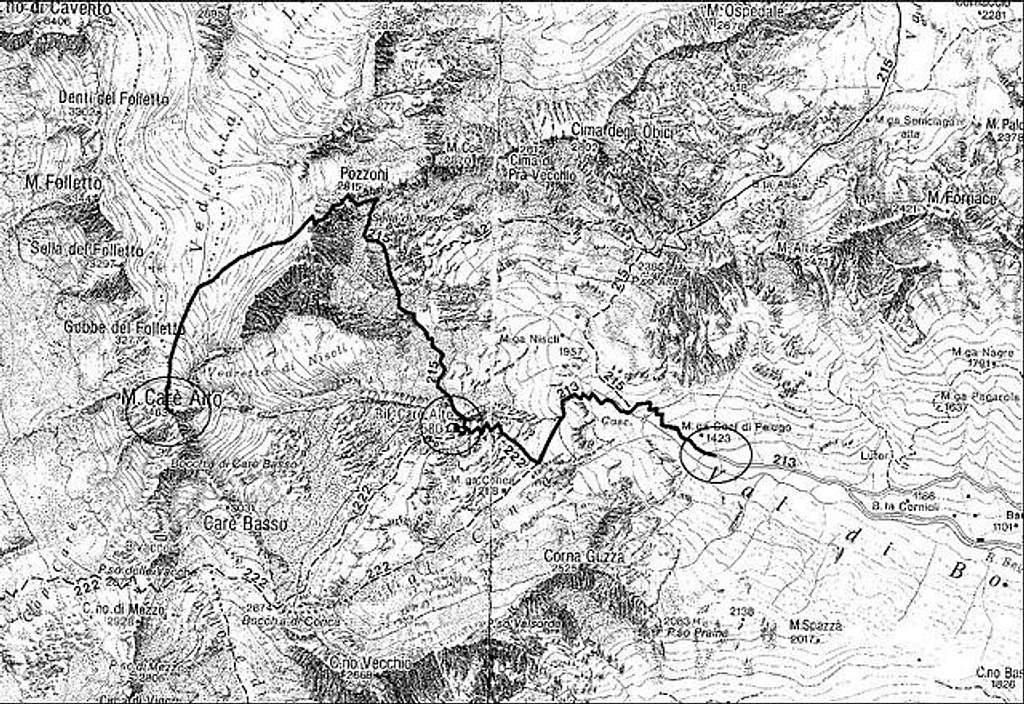 Map of normal route (Courtesy...