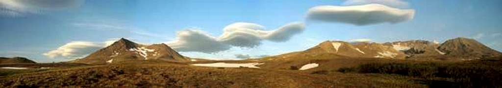 Lenticular clouds near...