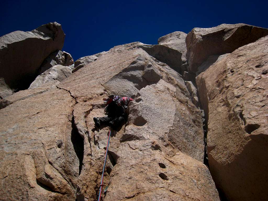 Pitch 2 on the normal route of Torre Principal